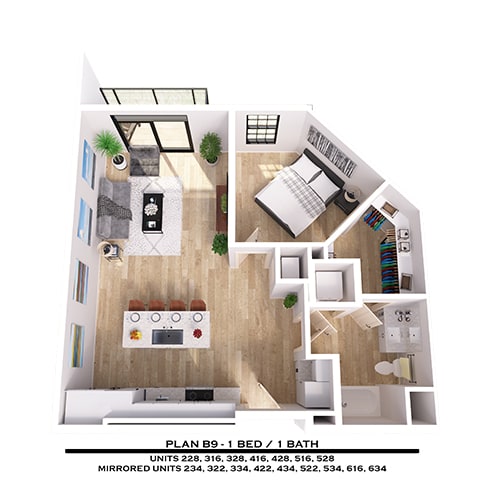 Floor Plan  B9 1X1