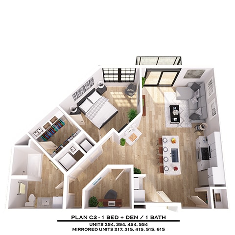 Floor Plan  C2 1+Den X1