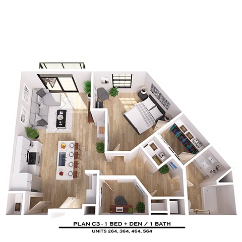 Floor Plan  C3 1+Den X1