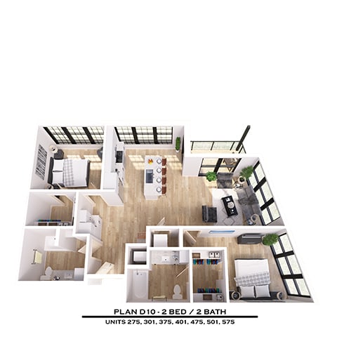 Floor Plan  D10 2X2