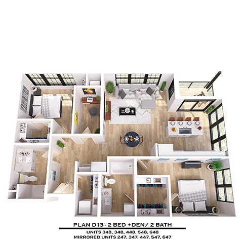 Floor Plan  D13 2+Den X 2