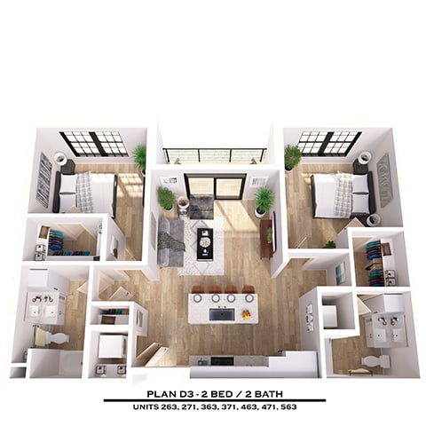 Floor Plan  D3 2X2