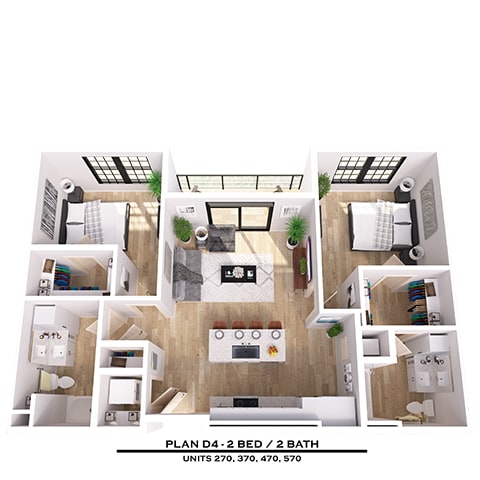 Floor Plan  D4 2X2