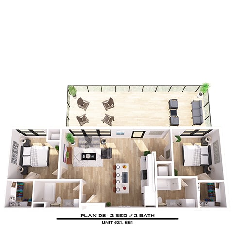 Floor Plan  D5 2X2