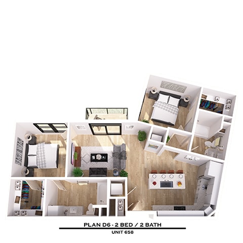 Floor Plan  D6 2X2