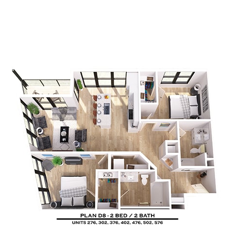 Floor Plan  D8 2X2