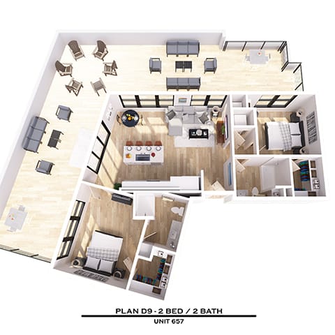 Floor Plan  D9 2X2