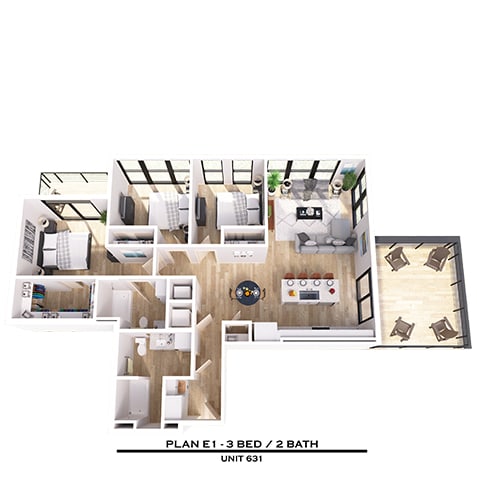 Floor Plan  E1 3X2