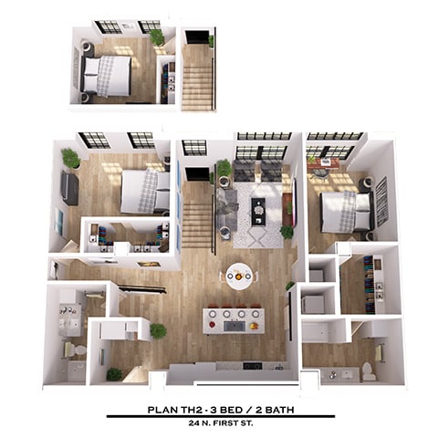 Floor Plan  TH2 3X2