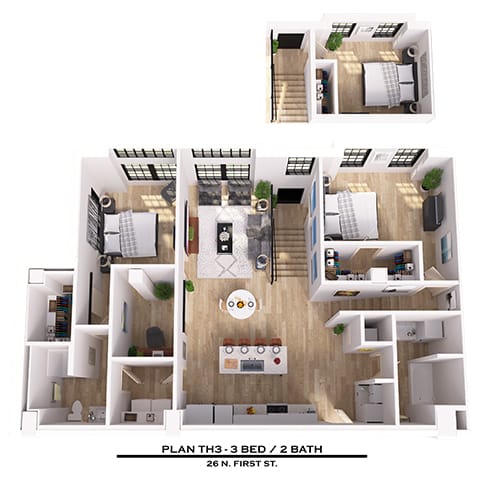 Floor Plan  TH3 3X2