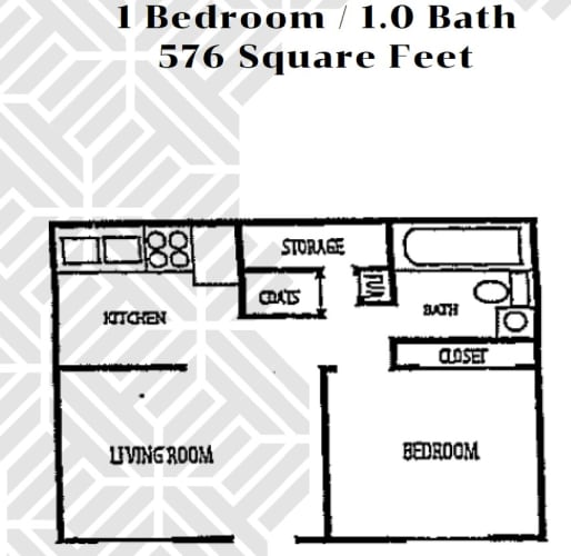 Floor Plan  a floor plan of a small house with a bathroom and a living room