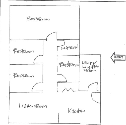 Floor Plan  a diagram of a floor plan for a house with different locations for different families