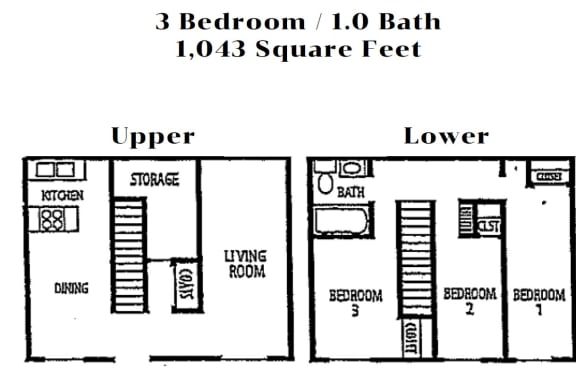 Floor Plan  the floor plan of the upper and lower floor of a house