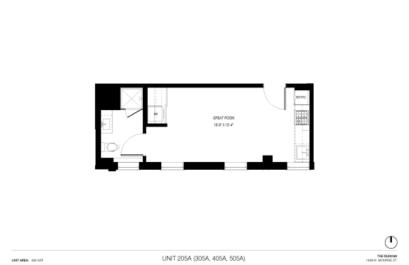 Floor Plan  A-A2 Studio