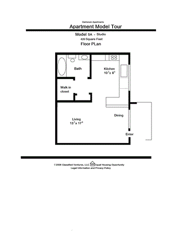 Floor Plan  Studio Plan S