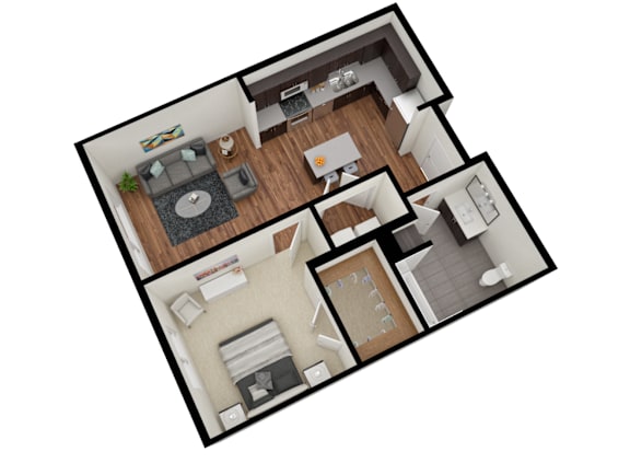 Floor Plan  1 Bedroom