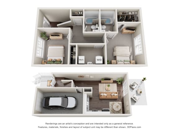 Floor Plan  2 bedroom 2 bath A at Pleasant View Estates, Griswold
