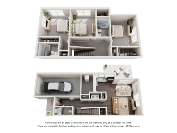 Floor Plan  2 bedroom 2 bath C at Pleasant View Estates, Griswold, Connecticut