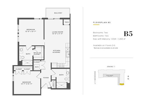 Floor Plan  2 Bedroom Unit - B5