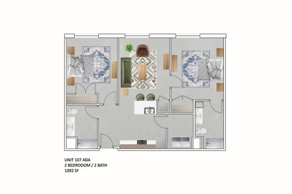Floor Plan  2 Bedroom (Phase 2)
