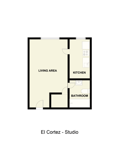 Floor Plan  El Cortez Studio