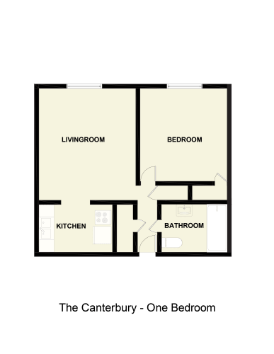 Floor Plan  The Dalton One Bedroom
