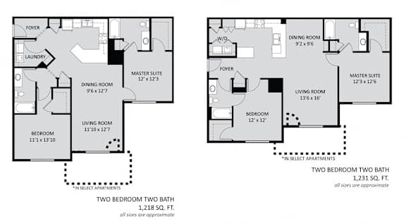 Floor Plan  a floor plan of two bedroom two bathroom house plans