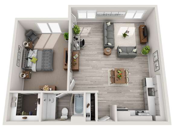 Floor Plan  1x1