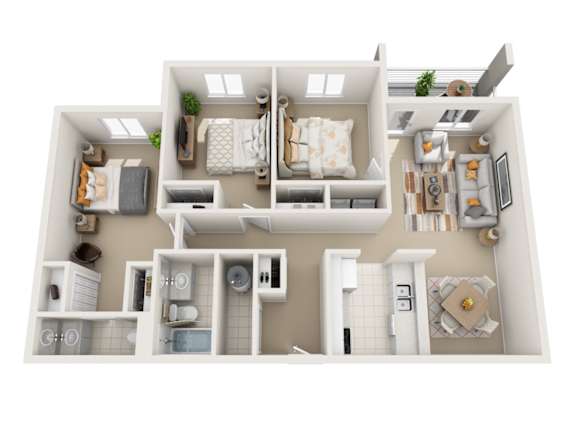 Floor Plan  a bedroom floorplan of a 2103 sq ft house