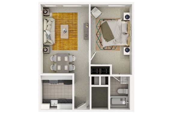 Floor Plan  a floor plan of a room with a bedroom and a bathroom