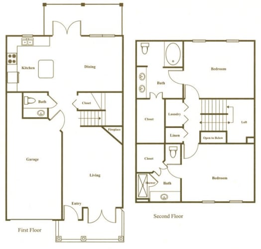 Floor Plan  Bristol Village Apartments 2 BDR MT Vernon Floor plan