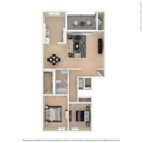 Floor Plan  Two Bedroom floor plan