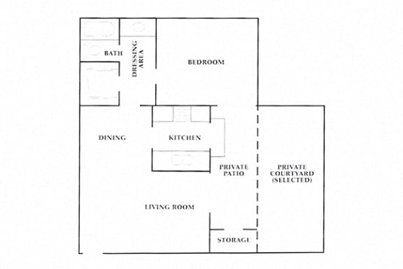 Floor Plan  a floor plan of a house with a kitchen and a living room
