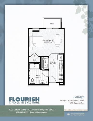 Floor Plan  Flourish Cottage Floor Plan