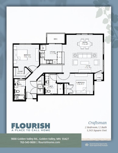 Floor Plan  Flourish Craftsman Style Apartment