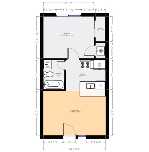 Floor Plan  a floor plan of a small house