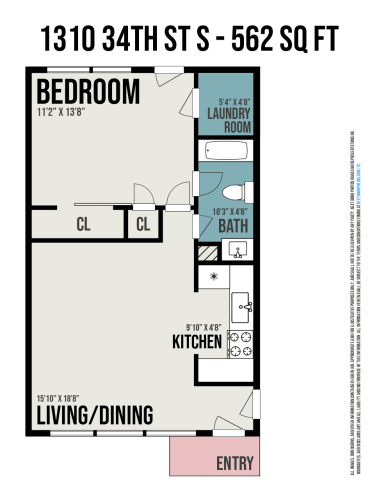 Floor Plan  1 BR floorplan