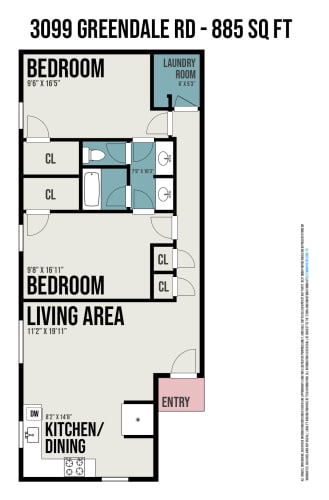 Floor Plan  3099 Greendale