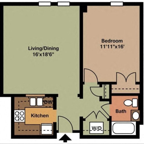 Floor Plan  1 bedroom