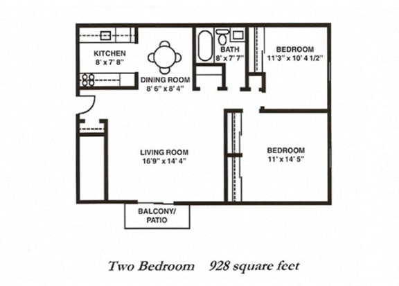 Floor Plan  Garden Apartment Floor Plan