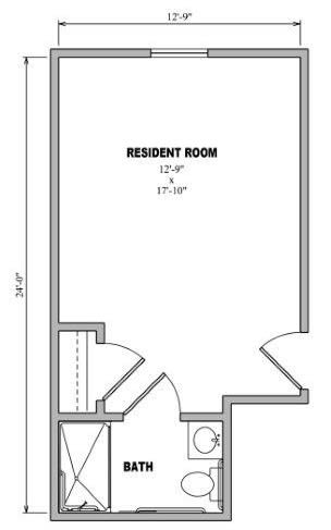Floor Plan  Private Studio at Spring Arbor of Kinston in Kinston, NC
