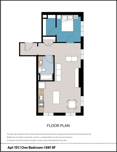Floor Plan  a floor plan of a unit with a bedroom and a bathroom