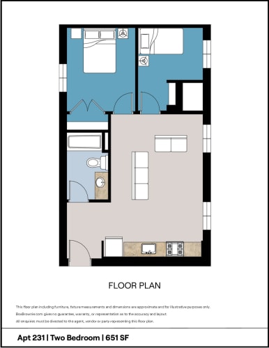 Floor Plan  2 Br 1 Bath