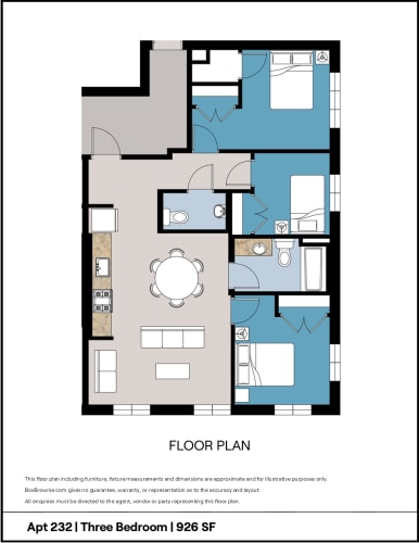 Floor Plan  3 Br 1.5 Bath