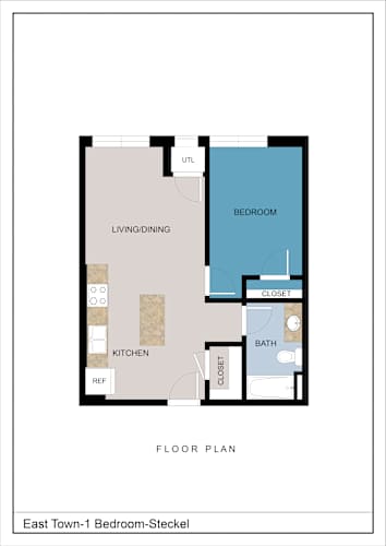 Floor Plan  Steckel - 1 Bedroom
