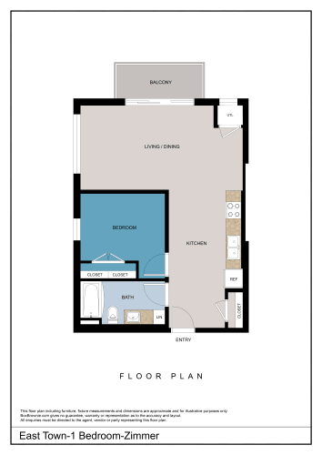 Floor Plan  Zimmer - 1 Bedroom