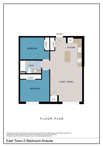 Floor Plan  Krause - 2 Bedroom