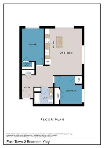 Floor Plan  Yary - 2 Bedroom