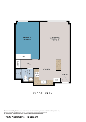 Floor Plan  1 Bedroom
