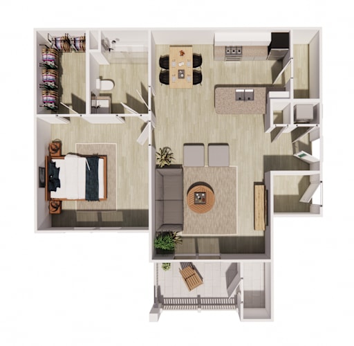 Floor Plan  1 bedroom 1 bathroom